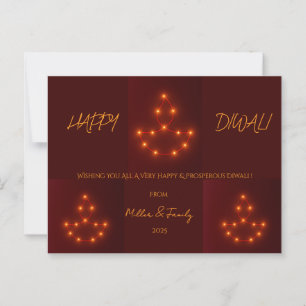 Glühende Diwali-Lampe dekorativer festlicher Licht Postkarte