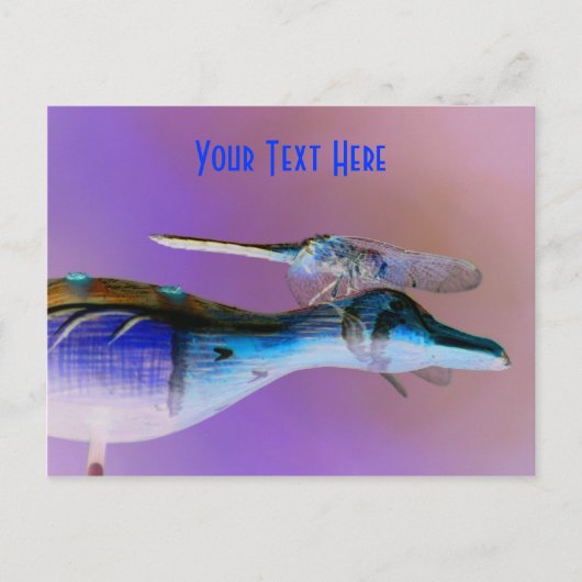 Glühende Dragonfly anpassbare Postkarte (Vorderseite)