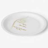 Glühende Engel-Taufe Papierplatten Pappteller (Schrägansicht)