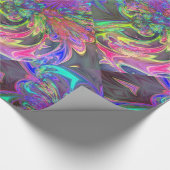 Glühende Explosion der Farbe, abstraktes Geschenkpapier (Ecke)