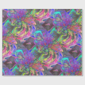 Glühende Explosion der Farbe, abstraktes Geschenkpapier (Flach)