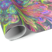 Glühende Explosion der Farbe, abstraktes Geschenkpapier (Rolleneckpunkt)