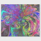 Glühende Explosion der Farbe, abstraktes Geschenkpapier (Flach)