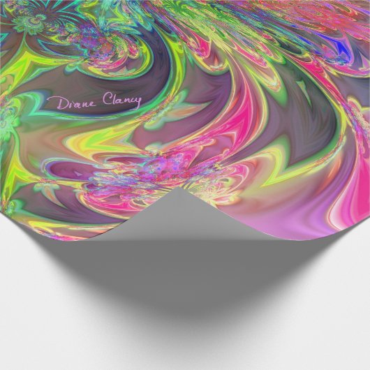 Glühende Explosion der Farbe, abstraktes Geschenkpapier (Ecke)