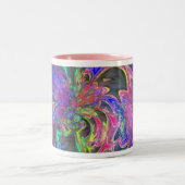 Glühende Explosion der Farbe Zweifarbige Tasse (Mittel)