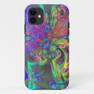 Glühende Explosion von Farbe- aquamarinem u. iPhone 11 Hülle