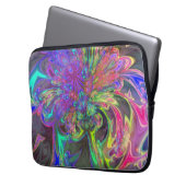 Glühende Explosion von Farbe- aquamarinem u. Laptopschutzhülle (Vorderseite Links)