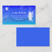 Glühende Fairies auf der Blue Play Date Card Telefonnummerkarte (Vorne/Hinten)