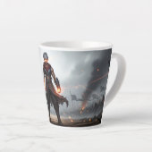 Glühende Fäuste | Dunkle Anime-Krieger-Tasse Milchtasse (Rechte Ecke)