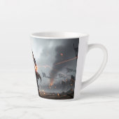 Glühende Fäuste | Dunkle Anime-Krieger-Tasse Milchtasse (Rechts)