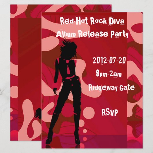 Glühende Felsen-Diva III Einladung (Vorne/Hinten)