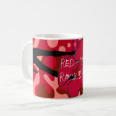 Glühende Felsen-Diva-Lippen VI Kaffeetasse (Vorderseite Links)