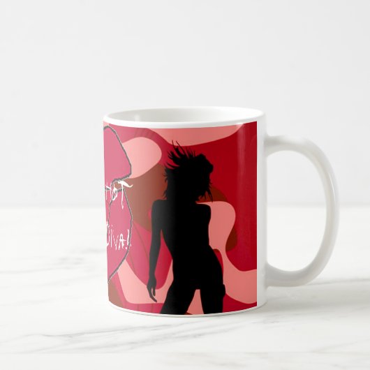 Glühende Felsen-Diva-Lippen VI Kaffeetasse (Rechts)
