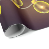 Glühende festliche Saitenleuchten Geschenkpapier (Rolleneckpunkt)