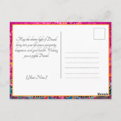 Glühende Festlichkeiten: Eine Diwali-Feier Postkarte (Rückseite)