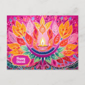 Glühende Festlichkeiten: Eine Diwali-Feier Postkarte (Vorderseite)