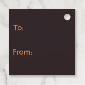 Glühende Fibonacci Stil Pumpkin Lantern und Sterne Geschenkanhänger (Rückseite)