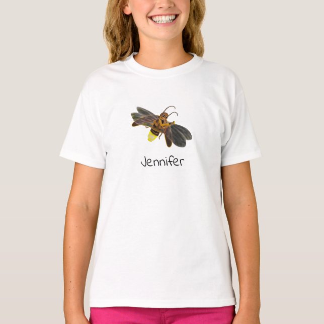 Glühende Firefly Lampyridae Personalisiert T-Shirt (Vorderseite)