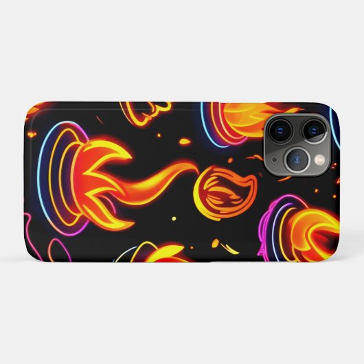 Glühende Flammensymbole auf dunkler Leinwand Case-Mate iPhone Hülle (Rückseite (Horizontal))