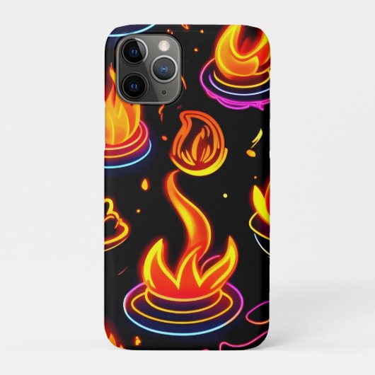 Glühende Flammensymbole auf dunkler Leinwand Case-Mate iPhone Hülle (Rückseite)