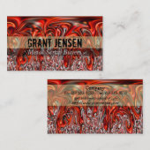 Glühende flüssige MetallVisitenkarten Visitenkarte (Vorne/Hinten)