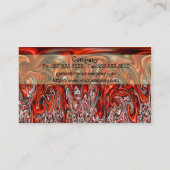 Glühende flüssige MetallVisitenkarten Visitenkarte (Rückseite)