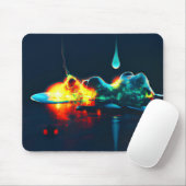 Glühende Flüssigkeitstropfen Mousepad (Mit Mouse)