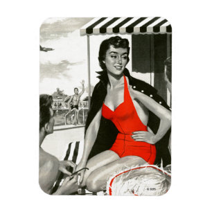 Glühende Frau Magnet