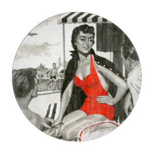 Glühende Frau Schneidebrett