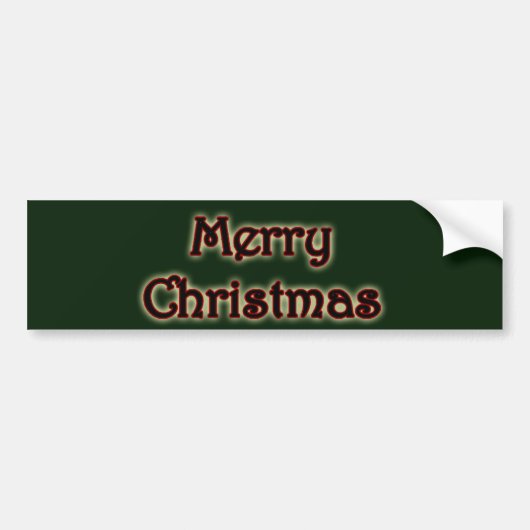 Glühende frohe Weihnachten Autoaufkleber (Vorne)