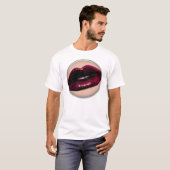 Glühende funkelnde Kissable Lippen T-Shirt (Vorne ganz)