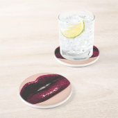 Glühende funkelnde Kissable Lippen Untersetzer (Seite)