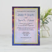 Glühende Galaxie im Weltraum Einladung (Stehend Vorderseite)