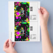 Glühende Geburtstagsfeier Flyer (Hand)