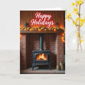 Glühende Girlande Weihnachtskarte Karte (Gelbe Blume)
