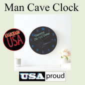 Glühende Gitarre Neon signieren Personalisiert Hap Große Wanduhr