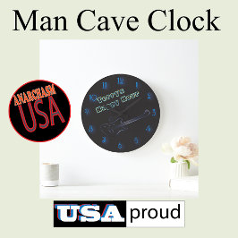 Glühende Gitarre Neon signieren Personalisiert Hap Große Wanduhr