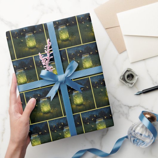 Glühende Gläser in Glas Jar Geschenkpapier (Schenken)