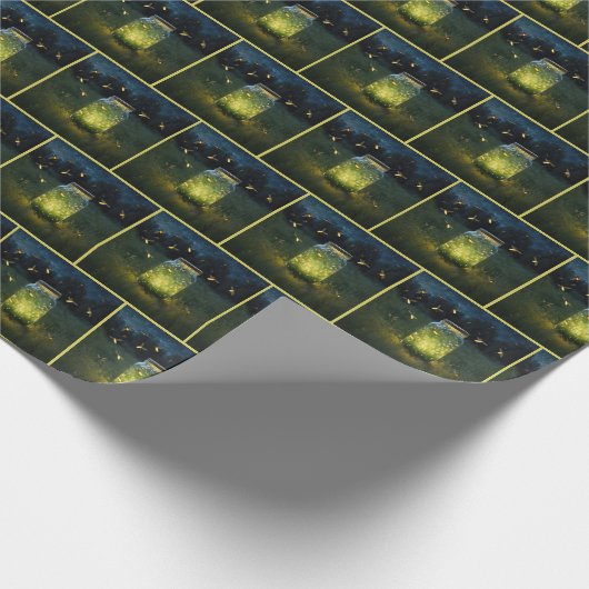 Glühende Gläser in Glas Jar Geschenkpapier (Ecke)