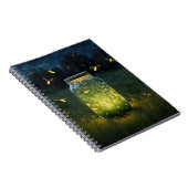 Glühende Gläser in Glas Jar Notizblock (Rechte Seite)