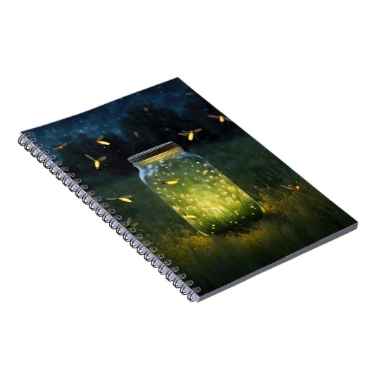 Glühende Gläser in Glas Jar Notizblock (Rechte Seite)