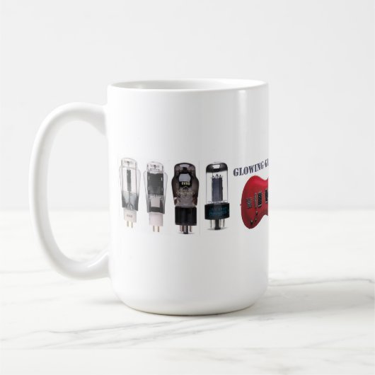 Glühende Glastöne besser Kaffeetasse (Links)