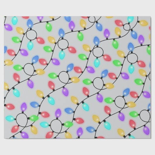 Glühende Glühbirnen Geschenkpapier (Flach)