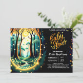 Glühende Glühwürmchen Wonderland Dance Baby Dusche Einladung (Stehend Vorderseite)