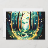 Glühende Glühwürmchen Wonderland Dance Baby Dusche Einladung (Rückseite)