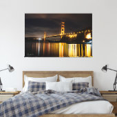 Glühende Golden Gate Bridge Leinwanddruck (Insitu (Schlafzimmer))