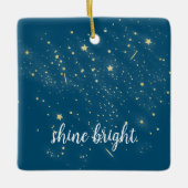Glühende Goldstars Keramikornament (Vorderseite)