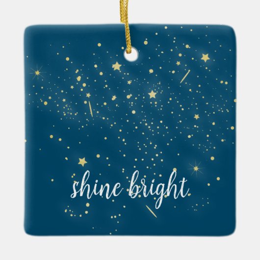 Glühende Goldstars Keramikornament (Vorderseite)