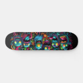 Glühende Graffiti-Monster-Designs Skateboard (Horizontal)