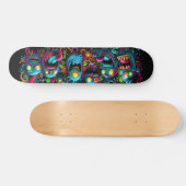 Glühende Graffiti-Monster-Designs Skateboard (Horizontal)